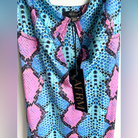 AFRM Bluma Maxi Dress in Blue Snake - Picture 5 of 5